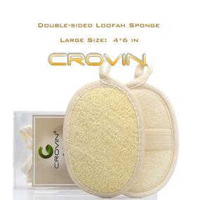 img 3 attached to 🚿 Crovin Loofah Pads: Premium Exfoliating Loofah Body Scrubber - 100% Natural Bath Sponge for a Luxurious SPA Experience - 6 Packs of Gifts Luffa Package, Ideal for Bath Shower