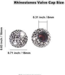 img 3 attached to AotoKoop Rhinestone Universal Attractive Accessories Tires & Wheels