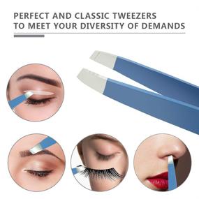 img 2 attached to Slant Tweezers Eyebrow Precision Professional