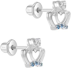 img 3 attached to Sterling Silver Zirconia Princess Earrings