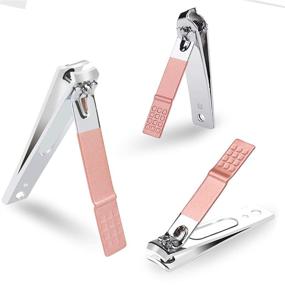 img 3 attached to Compact and Convenient: ZIZZON Travel Mini Manicure Set – 10 in 1 Stainless Steel Pedicure Care Kit with Pink Case