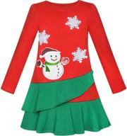 🎄 adorable girls sleeve christmas snowman dresses | festive holiday girls' clothing collection logo