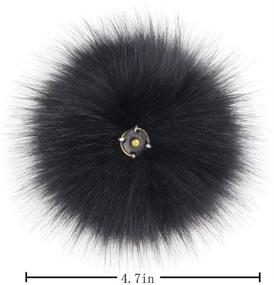 img 3 attached to SUSULU Set of 12 Faux Fox Fur Pompoms for Hats - 12CM 4.7inch, Pure White with Snap Buttons