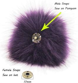 img 1 attached to SUSULU Set of 12 Faux Fox Fur Pompoms for Hats - 12CM 4.7inch, Pure White with Snap Buttons