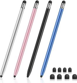 img 4 attached to 🖊️ 4-Pack Precision Capacitive Stylus Pens for Touch Screens - Compatible with iPhone/iPad Pro/Tablets/Samsung Galaxy/PC - Digiroot High Sensitivity Stylus for Touch Screens