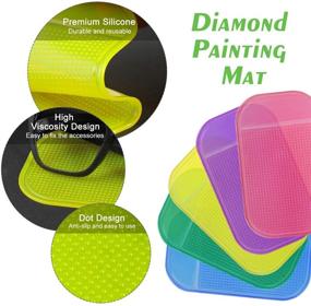 img 3 attached to 10-Pack Sticky Mat for Diamond Painting by Magicfour - Anti-Slip Gel Pad Tools for Diamond Painting Kits - Non-Slip Universal Mount Holder for Painting Tray - Enhance Diamond Dotz Accessories