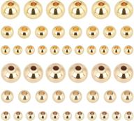 📿 ph pandahall 14k gold plated beads - 180pcs 3mm 4mm 6mm round metal spacer beads for jewelry making bracelet logo