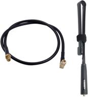 📻 abbree tactical antenna - foldable dual band 144/430mhz sma-female | compatible with uv-5r uv-82hp bf-f8hp gt-3tp ham two way radio | 18.8 inch length logo