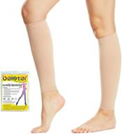 beister 1 pair compression calf sleeves (20-30mmhg) - ideal calf compression sleeves for running, shin splint relief, medical use, calf pain relief, air travel, nursing, cycling logo