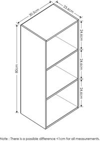 img 3 attached to Стильная и функциональная книжная полка Furinno 3 уровня открытая в белом/голубом цвете - 11003WH/LBL