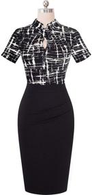 img 3 attached to HOMEYEE Womens Sleeve Business Church Women's Clothing in Dresses