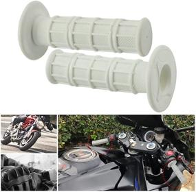 img 2 attached to 🏍️ FLYPIG 7/8" Practical Motorcycle Hand Grips - White Universal Non-Slip Rubber Bar End for Dirt Bikes, Motocross, and Cross-Country Biking