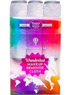 💦 rainbow rovers makeup remover cloths - set of 3, reusable & ultra fine towels for all skin types - effortlessly removes makeup with just water logo