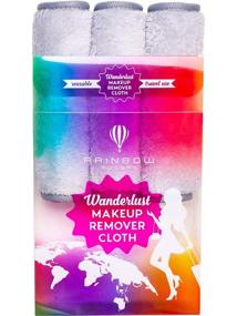 img 4 attached to 💦 Rainbow Rovers Makeup Remover Cloths - Set of 3, Reusable & Ultra Fine Towels for All Skin Types - Effortlessly Removes Makeup with Just Water