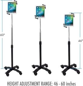 img 3 attached to 📱 CTA’s Compact, Adjustable Gooseneck Floor Stand with Swivel Casters for iPad 10.2” (7th/ 8th/ 9th Gen), iPad Air 4, 12.9”, Surface Pro, Zebra &amp; Other 7-13” Tablets (PAD-CGS)