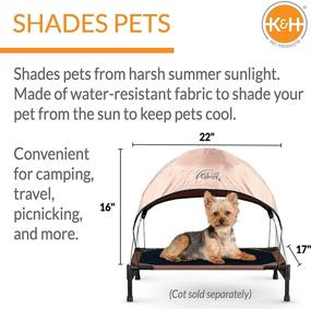 img 3 attached to 🐶 Enhance Comfort and Protection for Your Pet with K&amp;H Pet Products Pet Cot Canopy