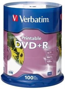 img 3 attached to 💿 100-Pack Verbatim DVD+R 4.7GB 16X White Inkjet Printable Discs on Spindle