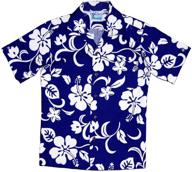 🌺 rjc hawaiian shirt for boys - classic hibiscus design logo