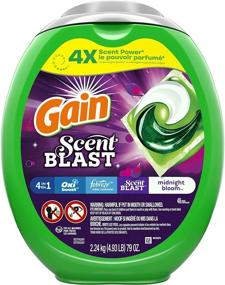 img 4 attached to 🌸 Ultimate Laundry Boost: Gain Flings! Scent Blast Liquid Detergent Pacs - Ideal for Large Loads, Midnight Bloom - 48 Count