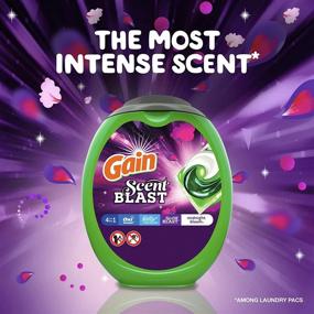 img 2 attached to 🌸 Ultimate Laundry Boost: Gain Flings! Scent Blast Liquid Detergent Pacs - Ideal for Large Loads, Midnight Bloom - 48 Count