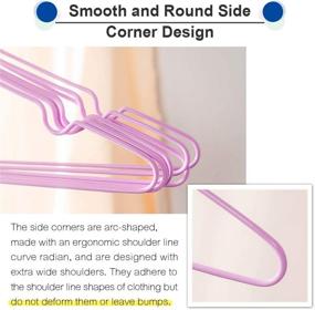 img 1 attached to 👕 60-Pack Lomani Colored Steel Clothes Hangers: Non-Slip, Heavy Duty, No Shoulder Bump Suit Hangers for Space Saving