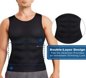 img 2 attached to Men's TAILONG Compression Shirt: Slimming Body Shaper, Sport Vest, Workout Tank Top, Athletic Undershirt