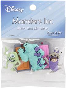 img 2 attached to 7734 Disney Monsters Inc 👾 Button Embellishments - Dress It Up