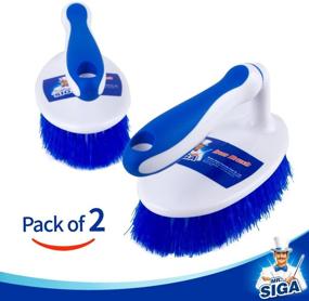 img 3 attached to 🧼 MR.SIGA Heavy Duty Scrub Brush with Ergonomic Grip, Versatile Cleaning Brush for Bathroom, Shower, Sink, and Floor - 2-Pack
