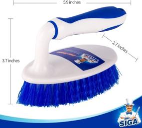 img 2 attached to 🧼 MR.SIGA Heavy Duty Scrub Brush with Ergonomic Grip, Versatile Cleaning Brush for Bathroom, Shower, Sink, and Floor - 2-Pack