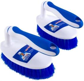 img 4 attached to 🧼 MR.SIGA Heavy Duty Scrub Brush with Ergonomic Grip, Versatile Cleaning Brush for Bathroom, Shower, Sink, and Floor - 2-Pack