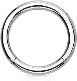 img 4 attached to Premium Surgical Steel Hoop for Body Piercings - 14G-16G Seamless Segment Design