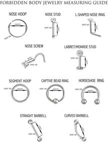 img 1 attached to Premium Surgical Steel Hoop for Body Piercings - 14G-16G Seamless Segment Design