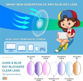 img 1 attached to 👓 Kids Blue Light Glasses 1 Pack - Anti Glare &amp; Eye Strain Glasses for Computer TV Phone Tablets - UV Protection Glasses for Boys Girls Age 3-10 (Black)