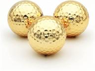 🏌️ 24k pt. gold golf balls and ball marker set - luxurious golf gifts for men and women, elegant golf accessories for practice and actual play, ideal for presentations and decoration логотип