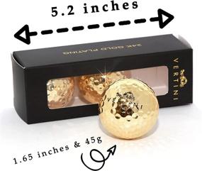 img 1 attached to 🏌️ 24K PT. Gold Golf Balls and Ball Marker Set - Luxurious Golf Gifts for Men and Women, Elegant Golf Accessories for Practice and Actual Play, Ideal for Presentations and Decoration