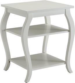 img 4 attached to 🏢 ACME Furniture 82828 Becci End Table: Sleek White Design for Any Space