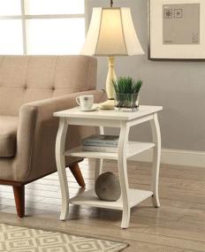 img 1 attached to 🏢 ACME Furniture 82828 Becci End Table: Sleek White Design for Any Space