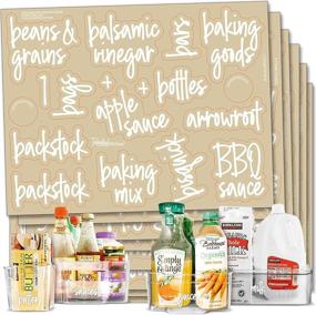 img 4 attached to 🏷️ Talented Kitchen 158 White Script Pantry & Fridge Labels – Supplementary Pantry, Fridge & Freezer Names – Label Stickers, Kitchen Pantry Labels for Containers, Jar Labels for Pantry Organization and Storage