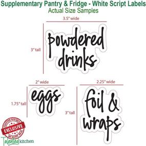 img 2 attached to 🏷️ Talented Kitchen 158 White Script Pantry & Fridge Labels – Supplementary Pantry, Fridge & Freezer Names – Label Stickers, Kitchen Pantry Labels for Containers, Jar Labels for Pantry Organization and Storage