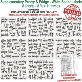 img 3 attached to 🏷️ Talented Kitchen 158 White Script Pantry & Fridge Labels – Supplementary Pantry, Fridge & Freezer Names – Label Stickers, Kitchen Pantry Labels for Containers, Jar Labels for Pantry Organization and Storage