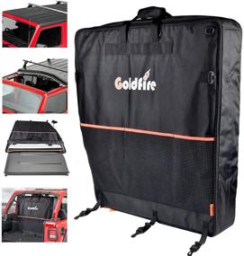 img 3 attached to 👜 Convenient and Stylish Goldfire Freedom Top Panels Storage Bag for Wrangler JL 2/4 Doors (Black)