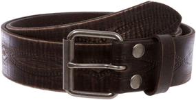 img 3 attached to Embossed Vintage Cowhide Leather Casual Men's Accessories for Belts