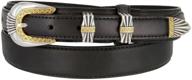 👨 genuine leather western men's accessories - silver oil tanned belts logo