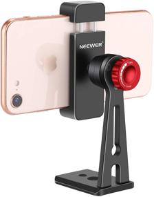 img 3 attached to Neewer Cellphone Holder Clip Desktop Tripod Mount: Perfect for 14-inch and 18-inch Ring Light, iPhone, Samsung, Huawei Smartphones (2.2-3.5 inches Width)