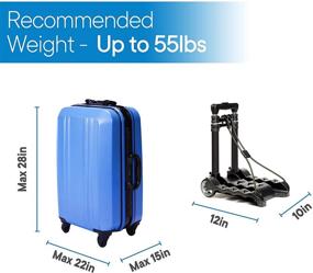img 3 attached to 🧳 Ultra-Lightweight RMS Folding Luggage Cart: The Perfect Travel Companion