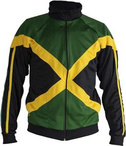 img 4 attached to Sleeved Jamaican Reggae Zip Up Men's Apparel – Genuine and Trendy