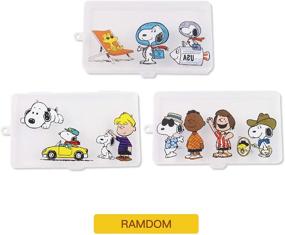 img 3 attached to 📦 2-Piece Clear Snoopy Woodstocks Portable Mask Box: Plastic Storage Case for Cosmetic Masks Holder, Organizer, Keeper Container - Ideal for Storing Accessories