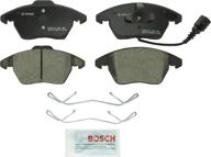 bosch bc1107 quietcast premium ceramic disc brake pad set for audi a3, a3 quattro, tt, tt quattro; volkswagen beetle, bora, cc, eos, golf, golf sportwagen, gti, jetta, passat, passat cc - front logo