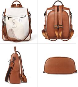 img 1 attached to Telena Backpack Leather Shoulder Fashion Women's Handbags & Wallets for Fashion Backpacks