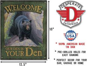 img 1 attached to 🚪 Desperate Enterprises Den Tin Sign - 12.5" Width x 16" Height